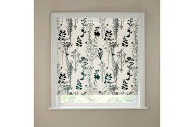 Meadow Blackout Roller Blind - 5ft - Black.